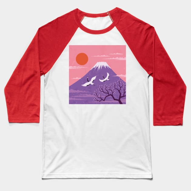 Sweet Sunset Sensation Baseball T-Shirt by yok